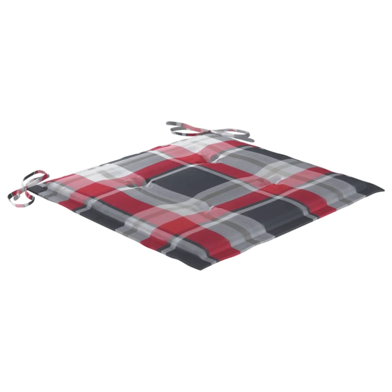 vidaXL dārza krēsli, 2 gab., matrači ar četrstūriem, masīvs tīkkoks