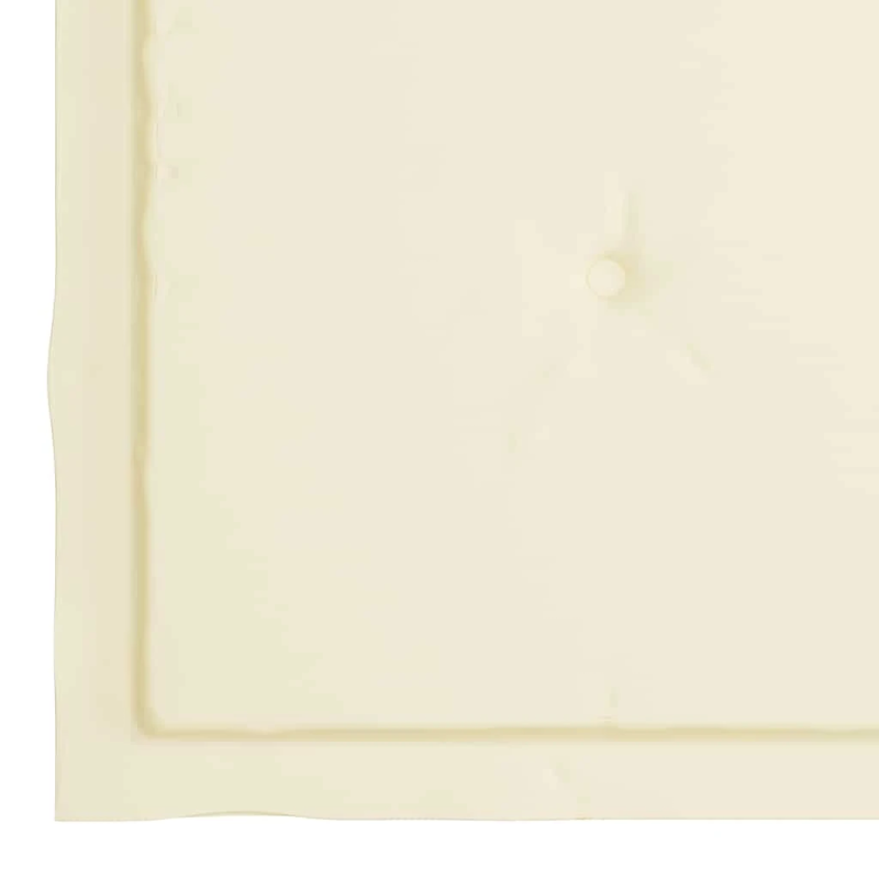 vidaXL dārza krēsli, krēmkrāsas matrači, 4 gab., masīvs tīkkoks