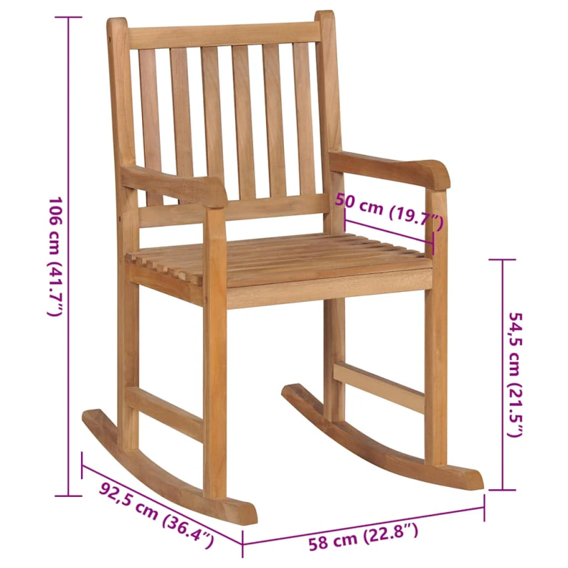 vidaXL šūpuļkrēsls ar antracītpelēku matraci, masīvs tīkkoks