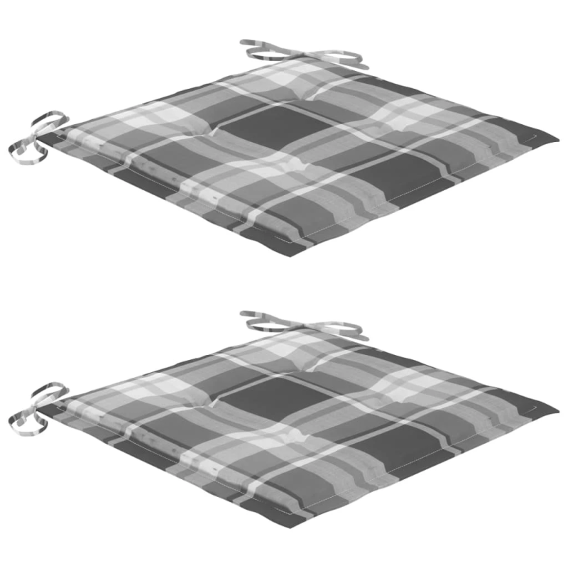 vidaXL dārza krēsli ar matračiem, 2 gab., masīvs tīkkoks