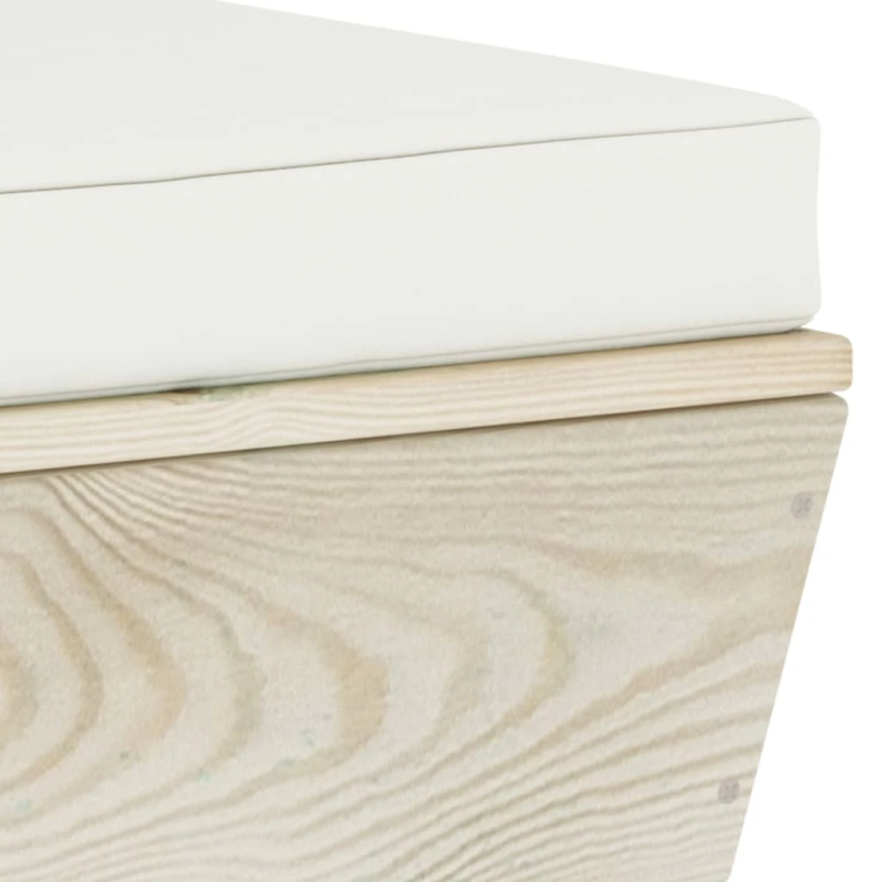 vidaXL dārza palešu stūra dīvāns ar matračiem, impregnēts egles koks