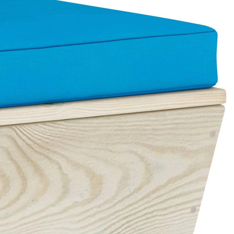 vidaXL dārza palešu stūra dīvāns ar matračiem, impregnēts egles koks