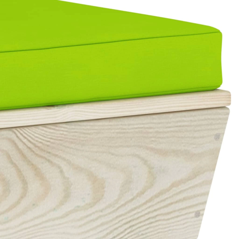 vidaXL dārza palešu stūra dīvāns ar matračiem, impregnēts egles koks