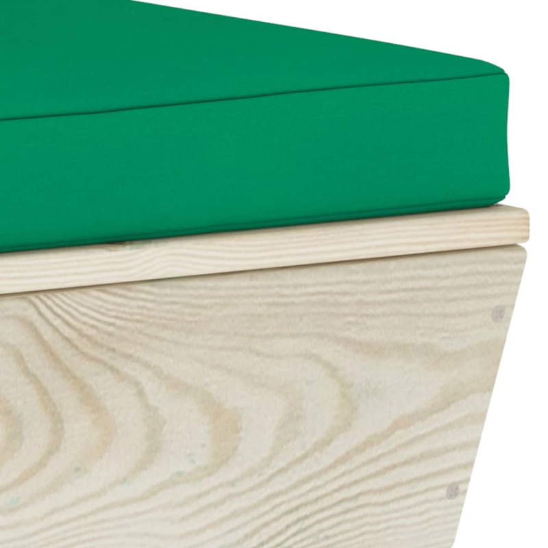 vidaXL 2-vietīgs dārza palešu dīvāns ar matračiem, egles koks