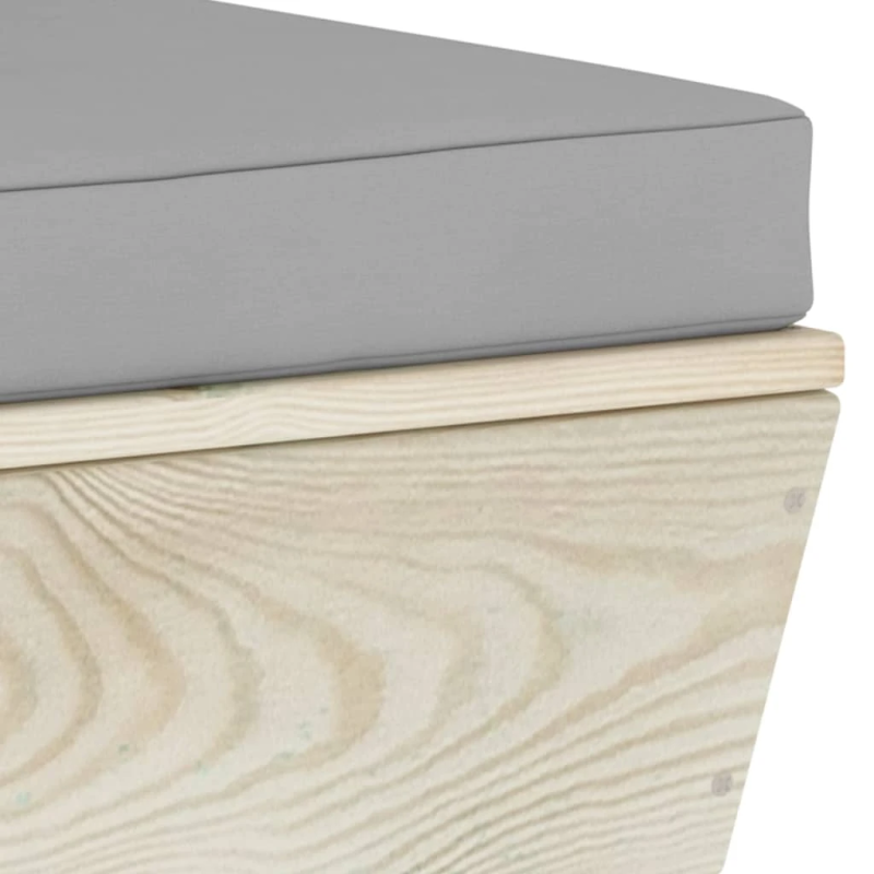 vidaXL 5-daļīgs dārza palešu mēbeļu komplekts ar matračiem, egle