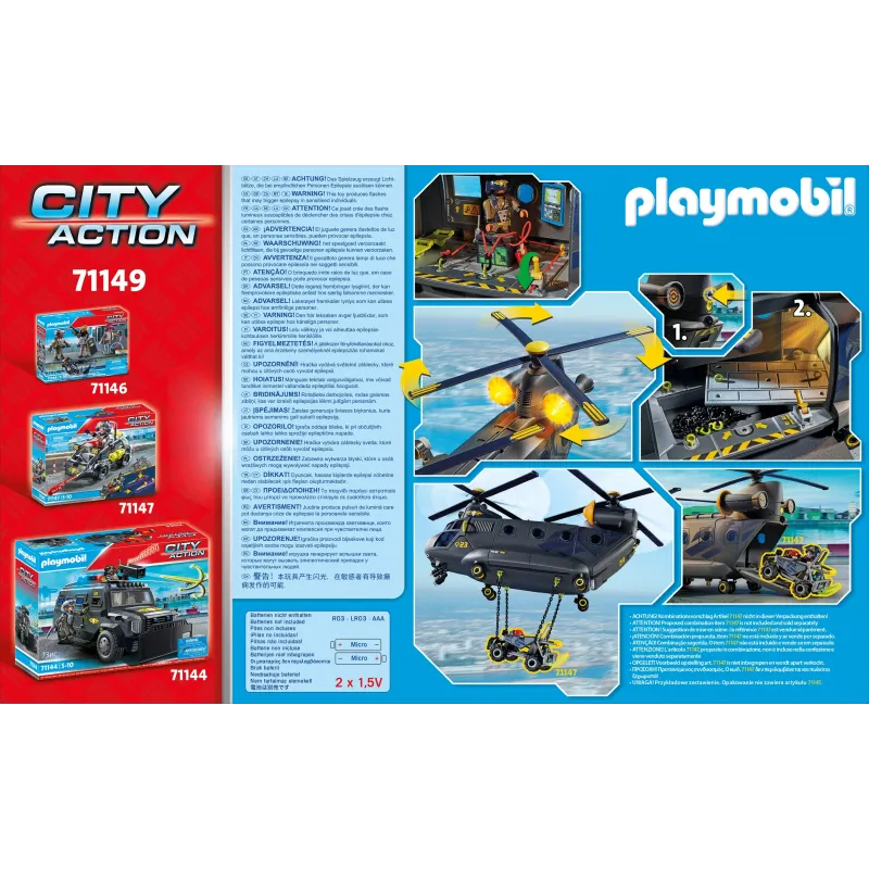 PLAYMOBIL CITY ACTION Taktiskā vienība – glābšanas lidmašīna 71149