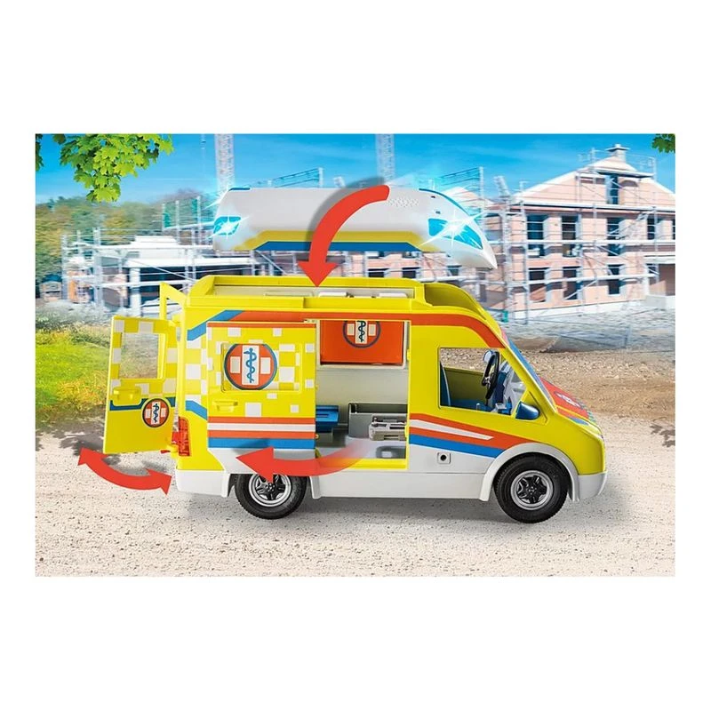 PLAYMOBIL CITY LIFE Ātrās palīdzības auto ar gaismiņām 71202