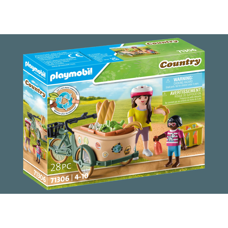 PLAYMOBIL FARM Fermera kravas velosipēds 71306