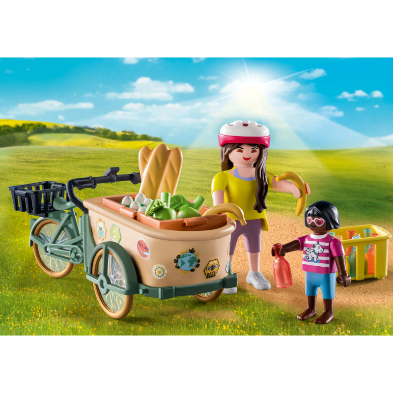 PLAYMOBIL FARM Fermera kravas velosipēds 71306