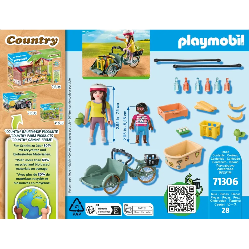 PLAYMOBIL FARM Farmers Cargo Bike 71306