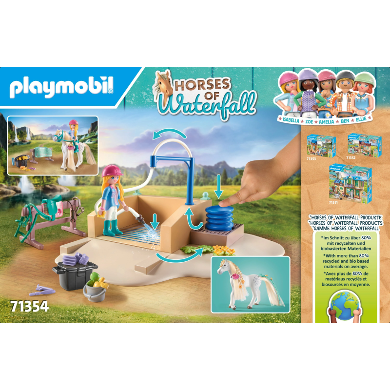 PLAYMOBIL WORLD OF HORSES Mazgāšanas stacija ar Izabellu un Lauveni 71354