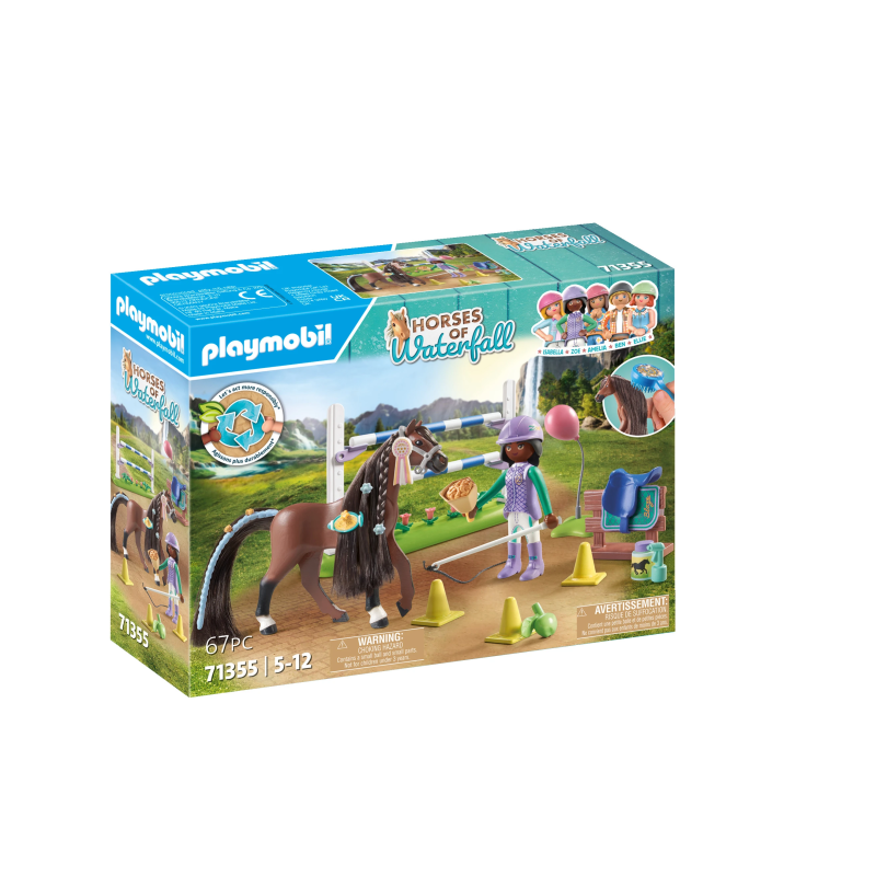 PLAYMOBIL WORLD OF HORSES Lēcienu arēna ar Zoju un Bleizu 71355