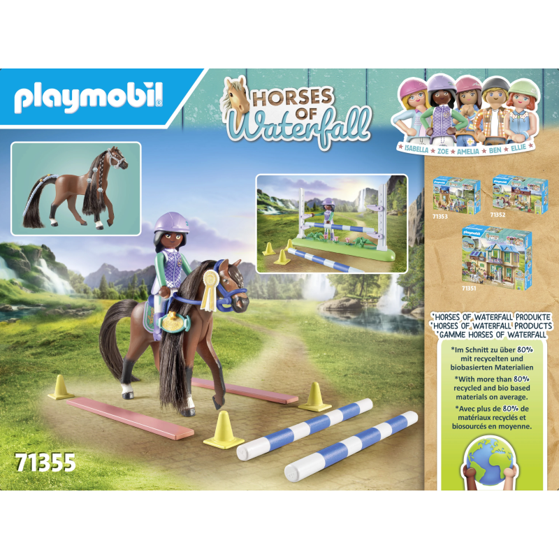 PLAYMOBIL WORLD OF HORSES Lēcienu arēna ar Zoju un Bleizu 71355
