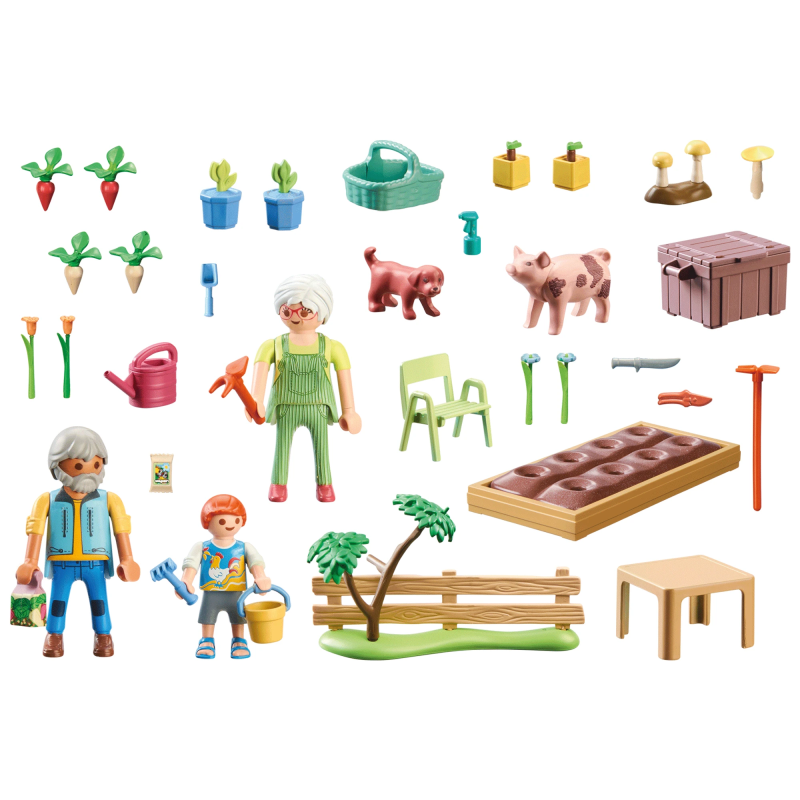 PLAYMOBIL COUNTRY Idillisks sakņu dārzs ar vecvecākiem 71443