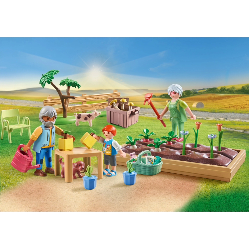 PLAYMOBIL COUNTRY Idillisks sakņu dārzs ar vecvecākiem 71443