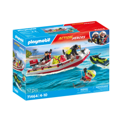 PLAYMOBIL ACTION HEROES Ātrgaitas laiva ar ūdens motociklu 71464