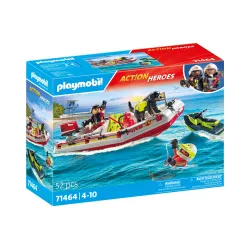 PLAYMOBIL ACTION HEROES Ugniagesių laivas su vandens motociklu 71464