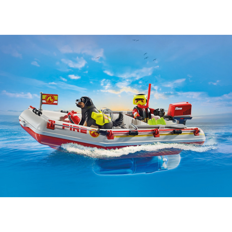 PLAYMOBIL ACTION HEROES Ātrgaitas laiva ar ūdens motociklu 71464