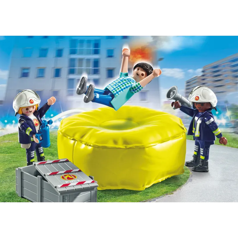 PLAYMOBIL ACTION HEROES Ugniagesiai ir oro pagalvė 71465
