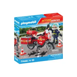 PLAYMOBIL ACTION HEROES Ugunsdzēsēju motocikls un naftas noplūdes incidents 71466