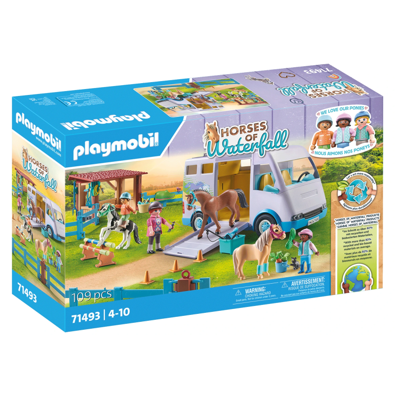 PLAYMOBIL HORSES OF WATERFALL Mobilā jāšanas skola 71493