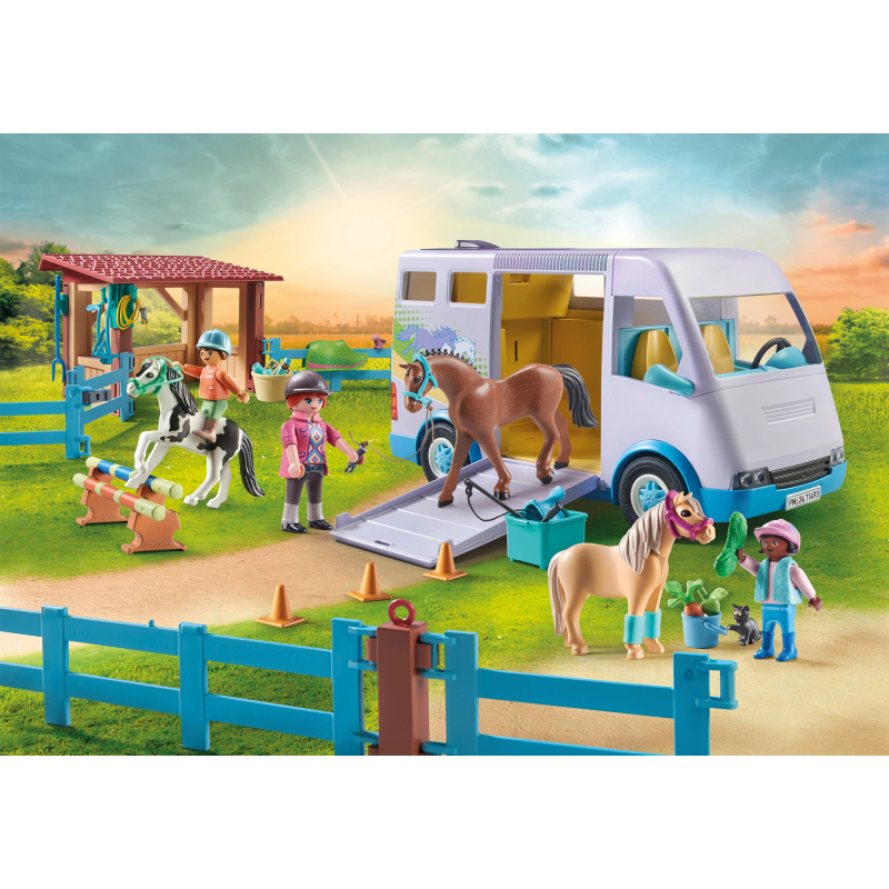 PLAYMOBIL HORSES OF WATERFALL Mobilā jāšanas skola 71493