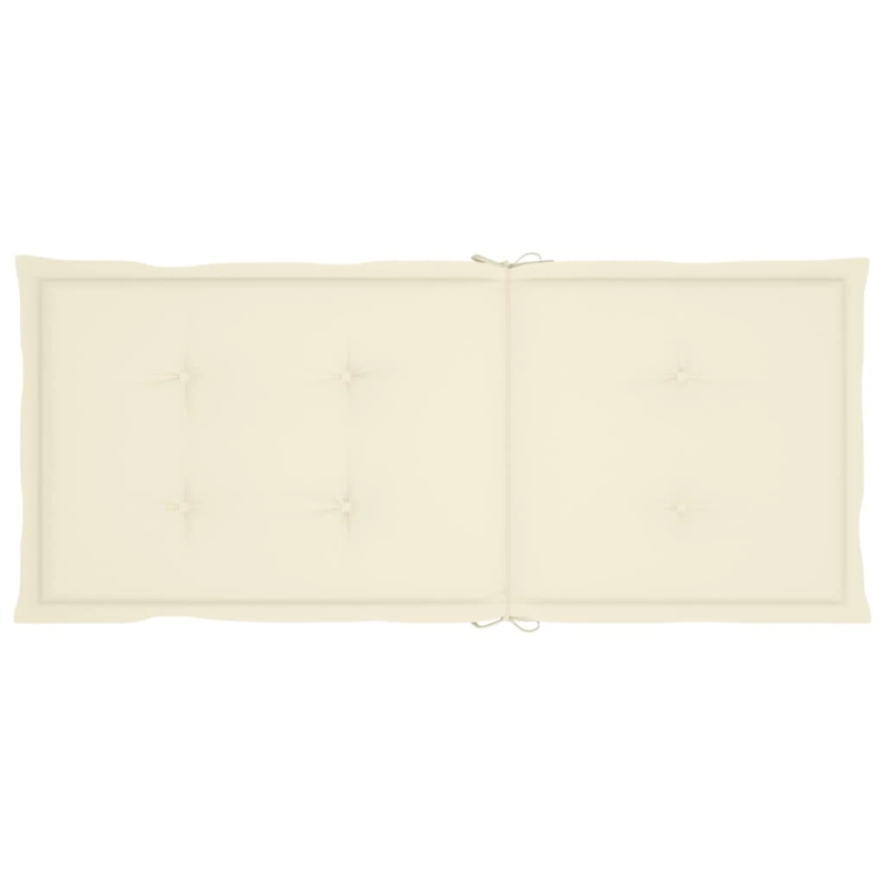 vidaXL atgāžami dārza krēsli ar matračiem, 2 gab., akācijas masīvkoks