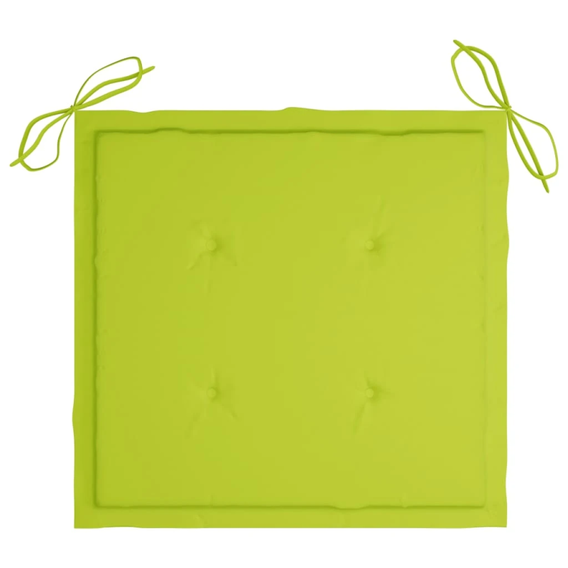 vidaXL saliekami āra krēsli ar matračiem, 2 gab., akācijas masīvkoks