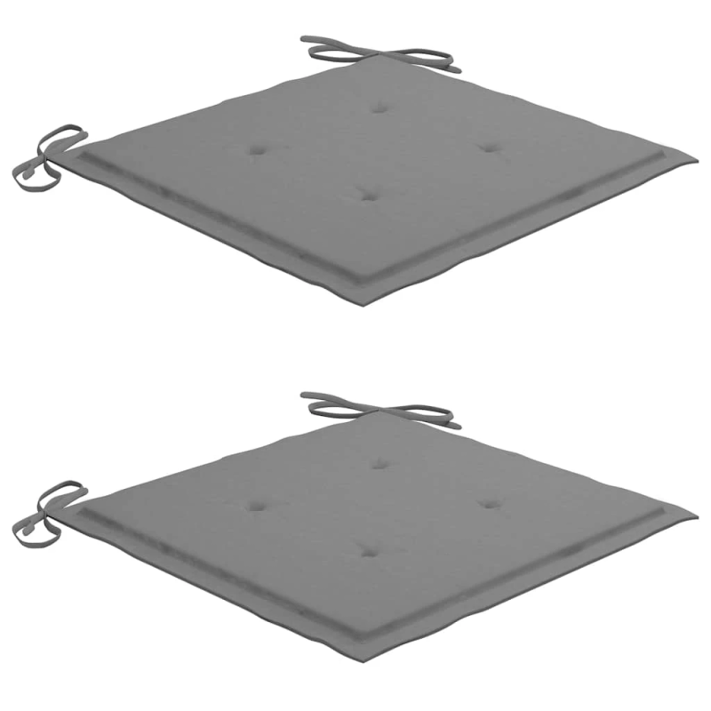 vidaXL saliekami āra krēsli ar matračiem, 2 gab., akācijas masīvkoks