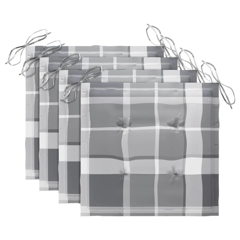 vidaXL saliekami āra krēsli ar matračiem, 4 gab., akācijas masīvkoks