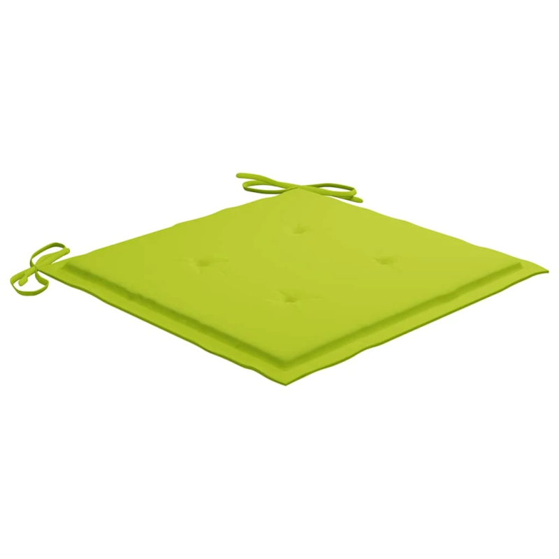 vidaXL saliekami dārza krēsli ar matračiem, 4 gab., akācijas masīvkoks