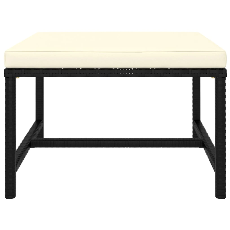 vidaXL 9-daļīgs dārza atpūtas mēbeļu komplekts, melna PE rotangpalma