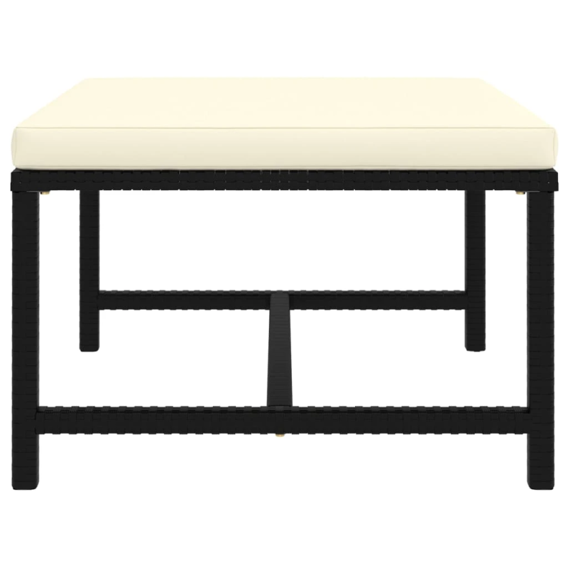 vidaXL 9-daļīgs dārza atpūtas mēbeļu komplekts, melna PE rotangpalma