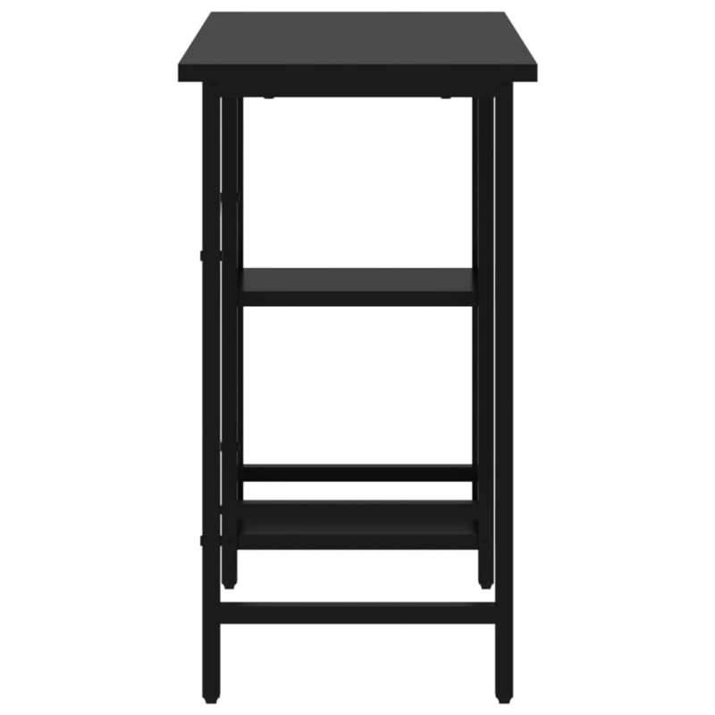 vidaXL datorgalds, melns, 80x40x72 cm, MDF un metāls