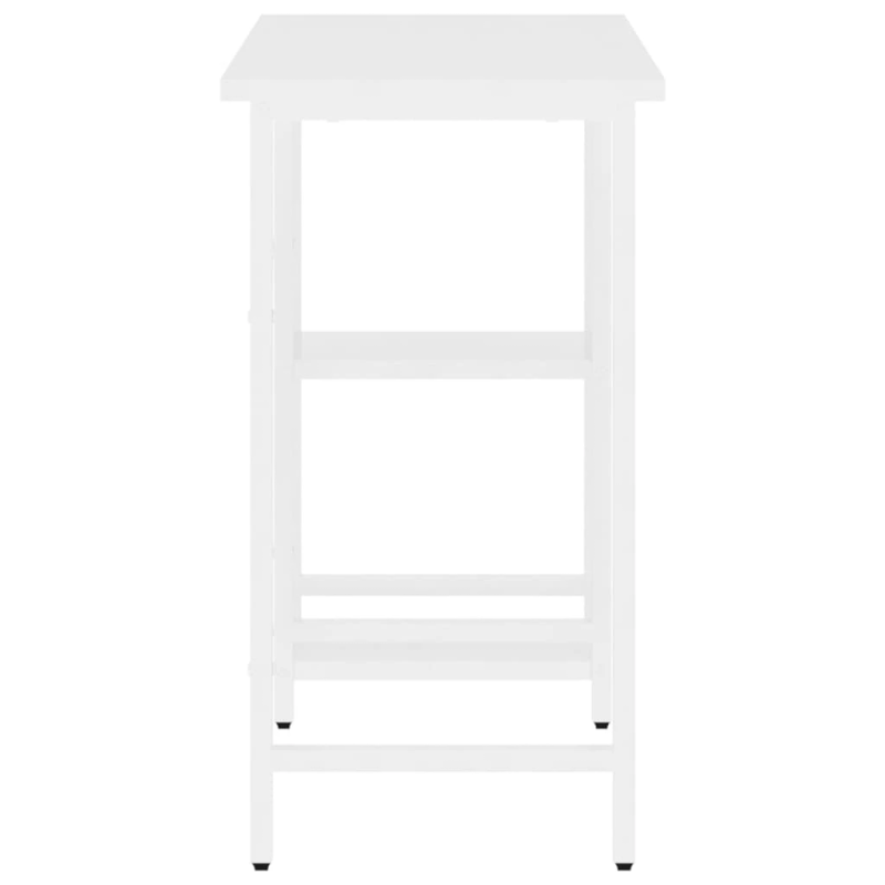 vidaXL datorgalds, balts, 80x40x72 cm, MDF un metāls