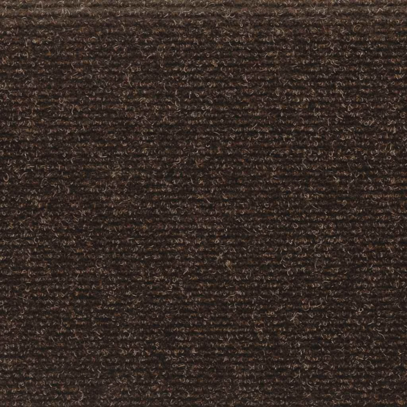 vidaXL kāpņu paklājiņi, pašlīmējoši, 15 gab., 65x21x4 cm, brūni, taisnstūrveida mala