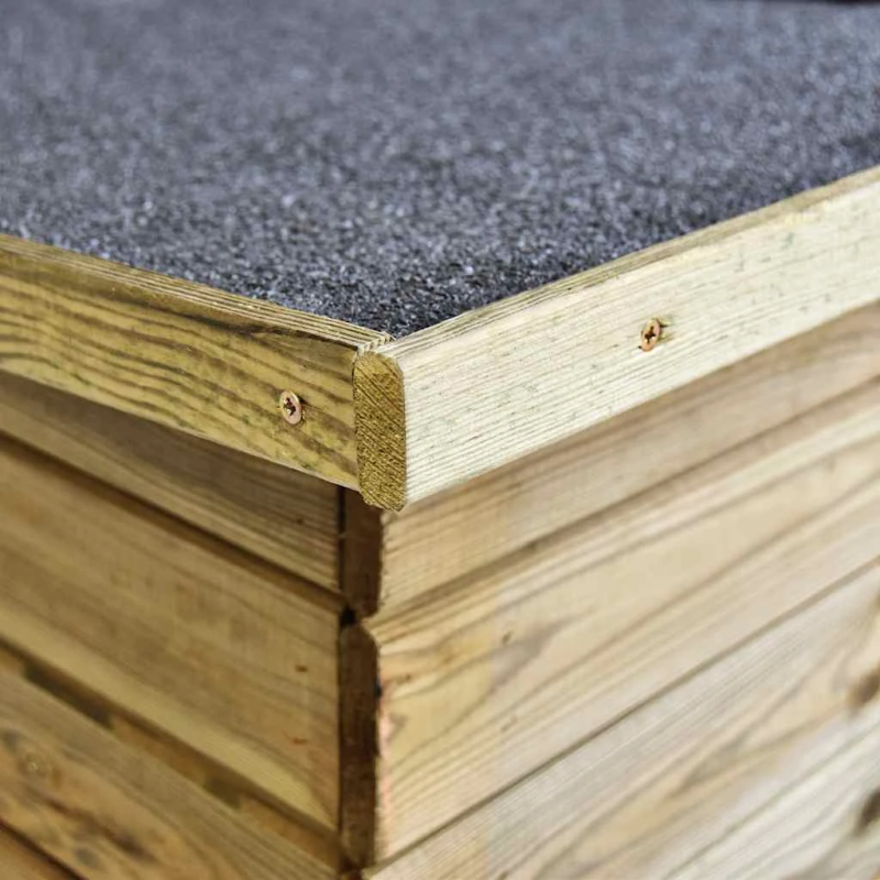 vidaXL velosipēdu garāža, 232x110x170 cm, impregnēts priedes koks