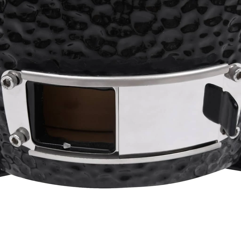 vidaXL Kamado grils, kūpinātava, keramika, 56 cm, melns