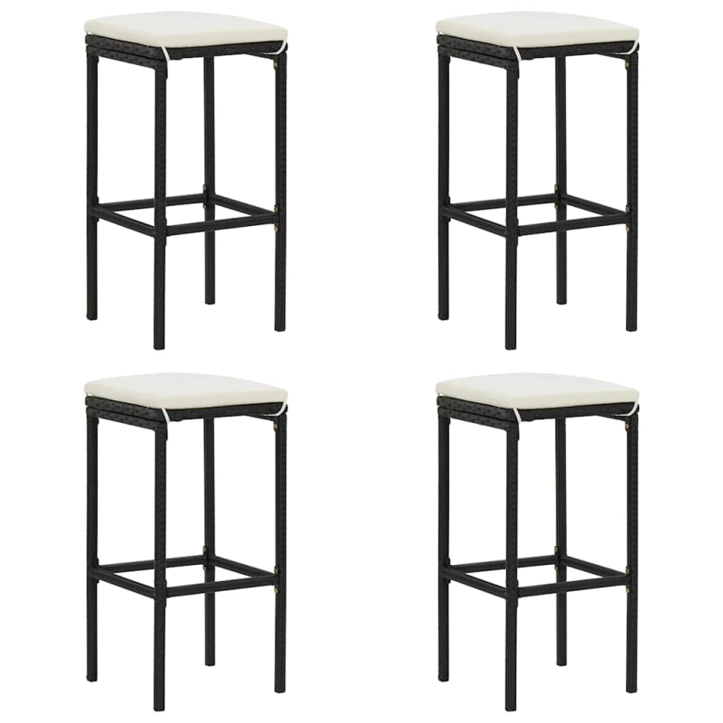 vidaXL 5-daļīgs dārza mēbeļu komplekts ar matračiem, PE rotangpalma