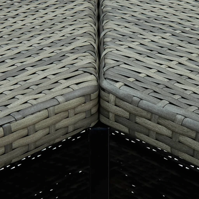 vidaXL 16-daļīgs dārza mēbeļu komplekts ar matračiem, PE rotangpalma