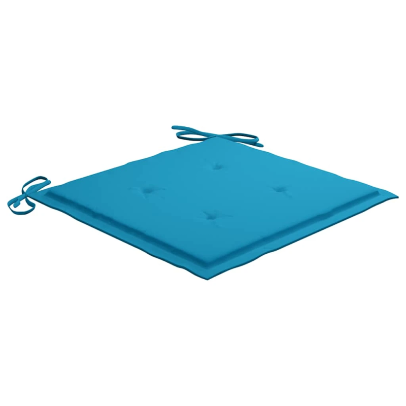 vidaXL saliekami āra krēsli ar matračiem, 6 gab., akācijas masīvkoks