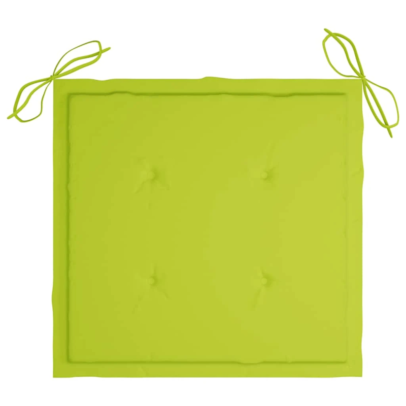 vidaXL saliekami āra krēsli ar matračiem, 6 gab., akācijas masīvkoks