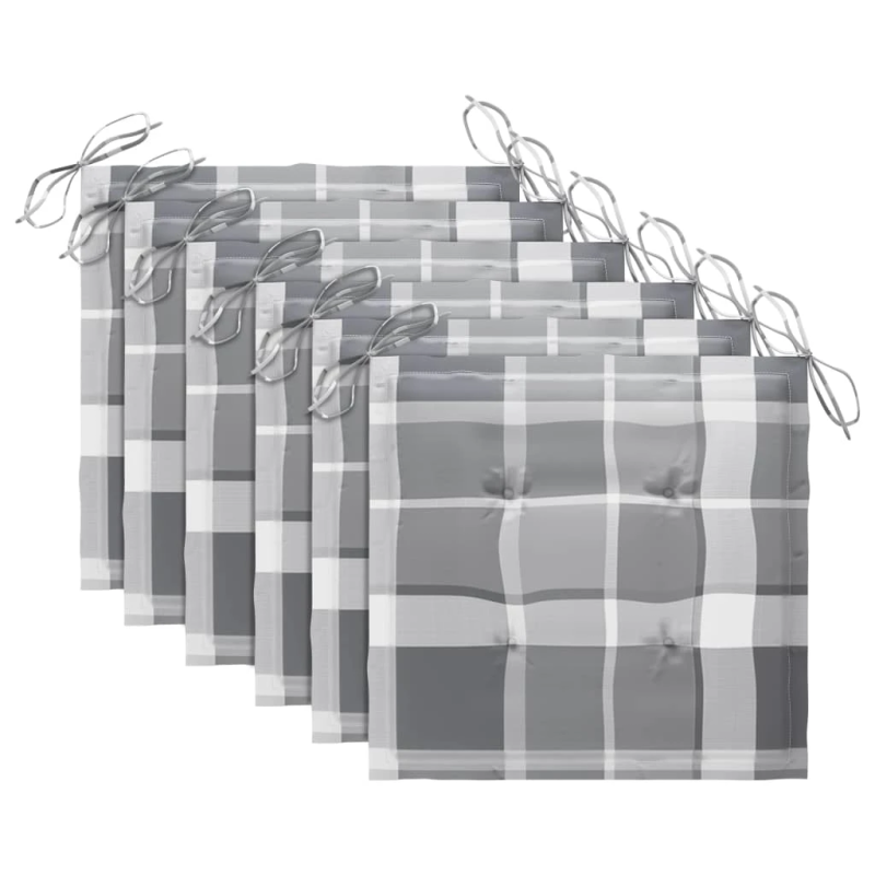 vidaXL saliekami āra krēsli ar matračiem, 6 gab., akācijas masīvkoks