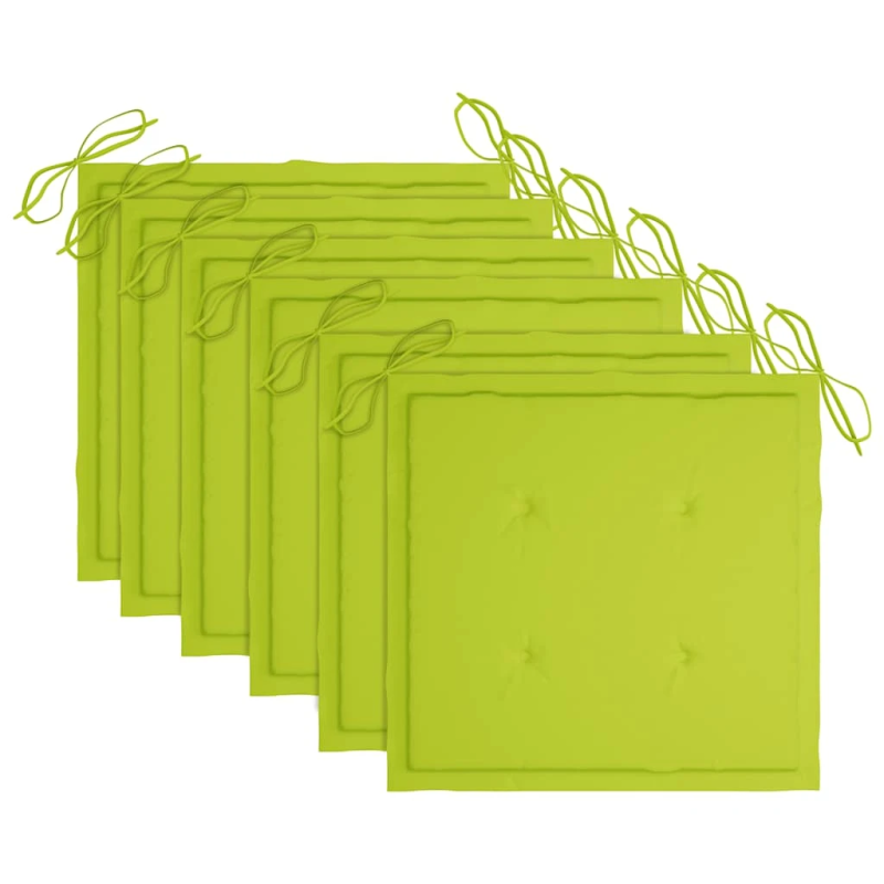 vidaXL saliekami āra krēsli ar matračiem, 6 gab., akācijas masīvkoks