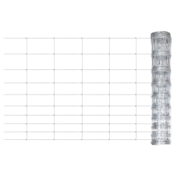 vidaXL dārza žogs, cinkots tērauds, 50x1 m, sudraba krāsa