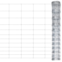 vidaXL dārza žogs, cinkots tērauds, 50 m, 150 cm, sudraba krāsā