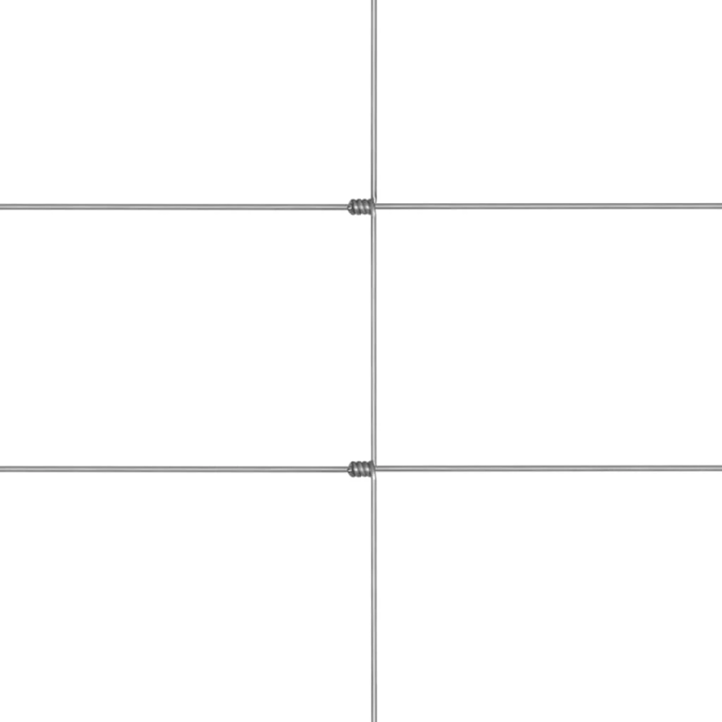 vidaXL dārza žogs, cinkots tērauds, 50 m, 150 cm, sudraba krāsā