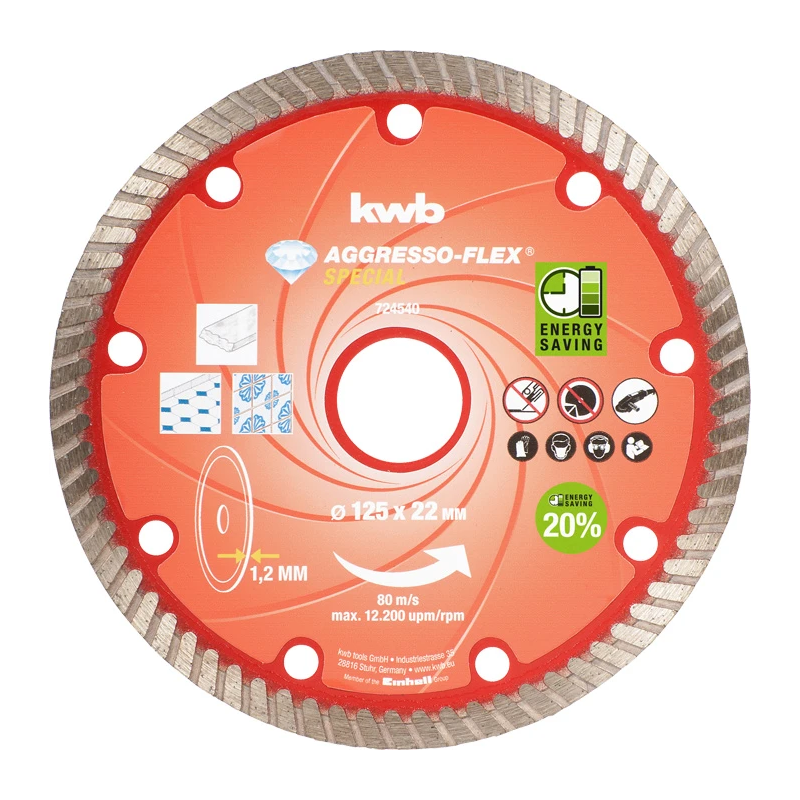 Dimanta disks KWB 125x1.2x22mm