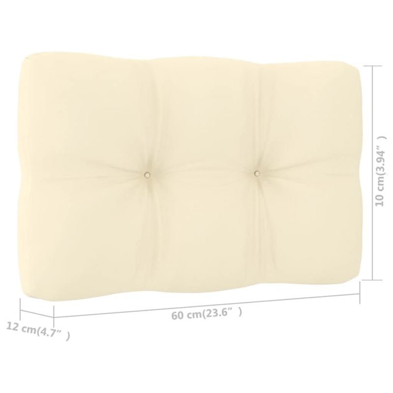 vidaXL dārza krēsls, krēmkrāsas matrači, impregnēta priede