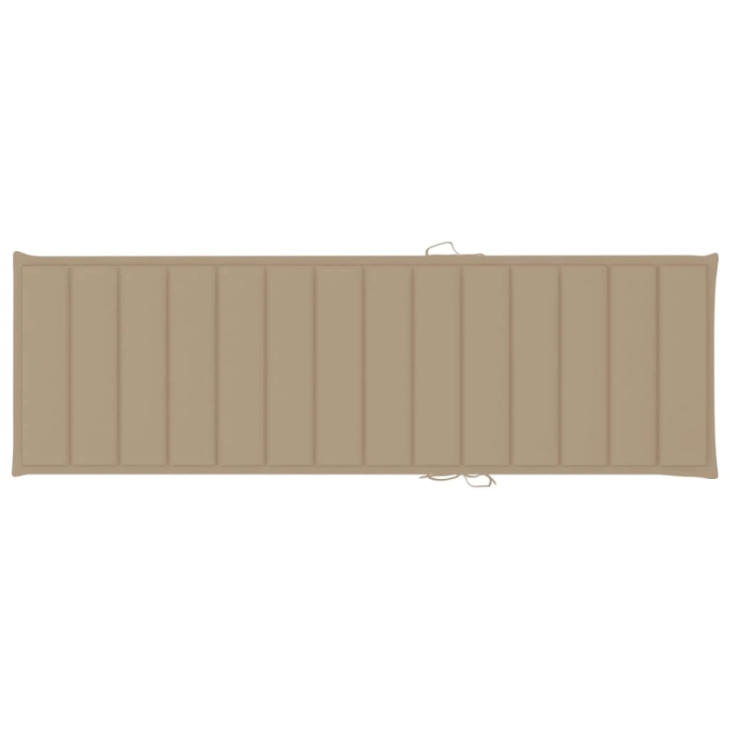 vidaXL sauļošanās zvilnis, bēšs matracis, impregnēta priede